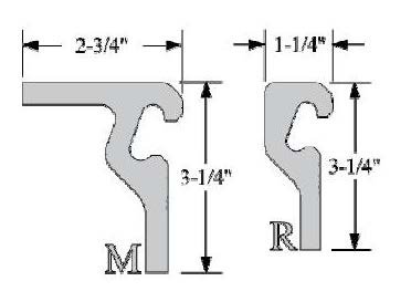  D.S. Brown brochure showing the dimensions of each type of extrusion