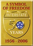 Interstate 50 years 1956 - 2006 logo